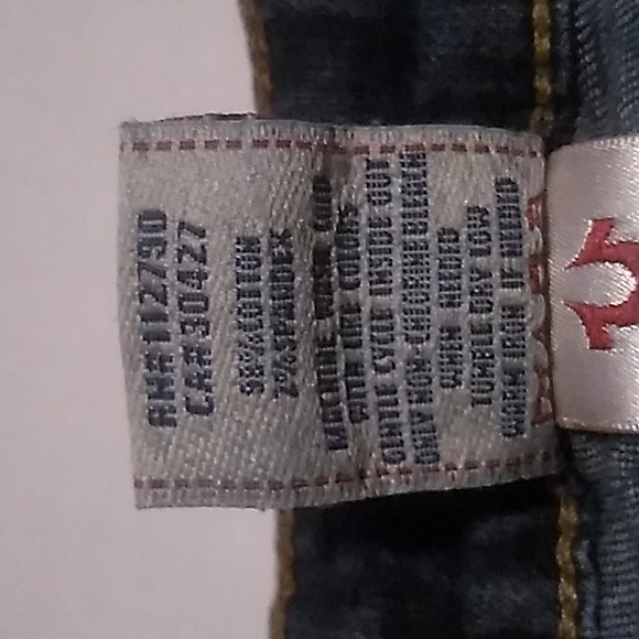 Womens True Religion Rainbow Horseshoe Straight Leg Jeans 23 - Picture 7 of 9